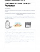 ¿Entonces usted va a dirigir proyectos?