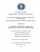 Análisis de un programa nacional de dessarrollo en el sector agropecuario