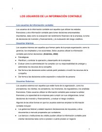 Los usuarios de información contable. Página 1