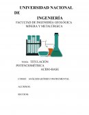 Titulación potenciométrica acido-base