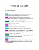 Tipos de clientes El cliente orgulloso