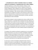 La decadencia de la cultura occidental en los ríos profundos- Estudiante de 3ro de secundaria