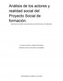 Análisis de los actores y realidad social del proyecto social de formación