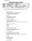Evaluación de Lengua y Literatura