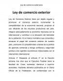 Ley de comercio exterior
