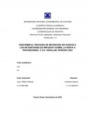 Describir el proceso de retención aplicados a las retenciones de impuesto sobre la renta a proveedores. C.V.G. Venalum