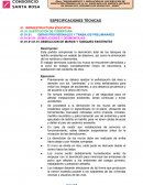 Contrato de obra. Especificaciones técnicas