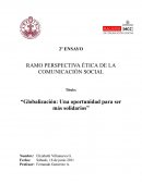 Globalización: Una oportunidad para ser más solidarios