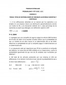 Tipos de distribuciones de variables aleatorias discretas y continuas