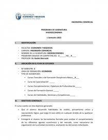 Programa de asignatura: Microeconomia. Página 1