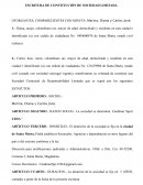 Ejemplo Escritura de Constitución de Sociedad de Responsabilidad Limitada