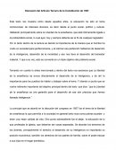 Reflexión de la Discución del Articulo 3° de la Constitución de 1857