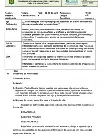 Programa de formación complementaria práctica pedagógica. Página 1