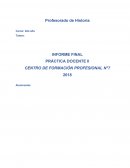 Práctica Docente II del profesorado de Historia