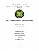 Resúmen sobre los eventos y el turísmo