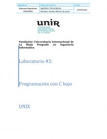 Programación con C bajo UNIX. Página 1