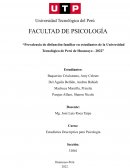 Prevalencia de disfunción familiar en estudiantes de la Universidad