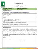 Desarrollo de cálculos para determinación de concentraciones y constantes de equilibrio