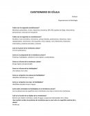 Cuestionario de célula