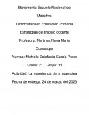 La experiencia de la asamblea