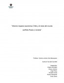 Informe impacto económico Chile y el resto del mundo conflicto Rusia y Ucrania