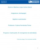 Proyecto. Cuarta parte. El cronograma de actividades