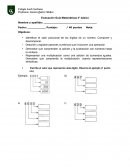 Evaluación Guía Matemáticas 4° básico