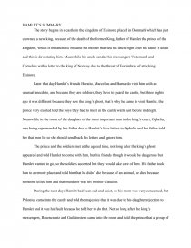 Hamlet’s summary. Página 1