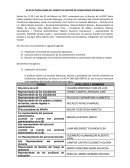 Acta de instalación del comité de gestión de condiciones operativas