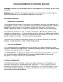 Secuencia didáctica: El calendario de la sala