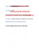 Trabajo investigativo Contabildiad de costos