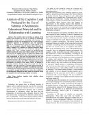 Analysis of the Cognitive Load Produced by the Use of Subtitles in Multimedia Educational Material