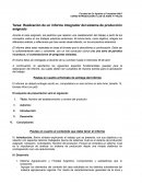Realización de un informe integrador del sistema de producción asignado