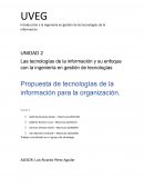 Propuesta de tecnologías de la información para la organización