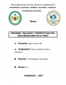 Balance y perspectivas del neoliberalismo en el Perú