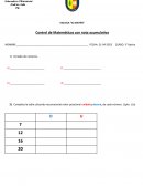 Control de Matemáticas con nota acumulativa