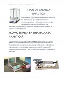 Tipos de balanza analitica