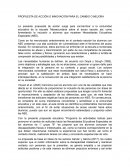 Propuesta de acción o innovación para el cambio o mejora