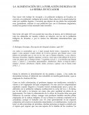 La alimentación de la población indigena de la Sierra de Ecuador