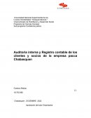 Auditoria interna y Registro contable de los clientes y socios de la empresa pacca Chabasquen
