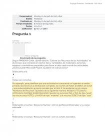 Planning and Control Using Microsoft Project Evaluación. Página 1