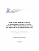 La inclusión de la multiculturalidad latinoamericana en el texto de historia, geografía y ciencias sociales de segundo básico