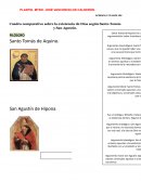 Cuadro comparativo sobre la existencia de Dios según Santo Tomás y San Agustín.