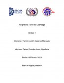 Taller de Liderazgo.Plan de logros personales