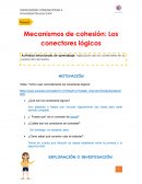 Mecanismos de cohesión: Los conectores lógicos
