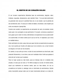 El sentir de un corazón dolido. Página 1