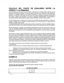 Cálculo del punto de equilibrio entre la oferta y la demanda