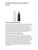 Podemos aprovechar la energia solar