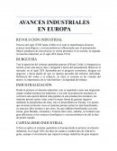 Avances industriales en Europa