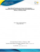 Desarrollo del Proyecto para el Curso de Formulación y Evaluación de Proyectos de Ingeniería